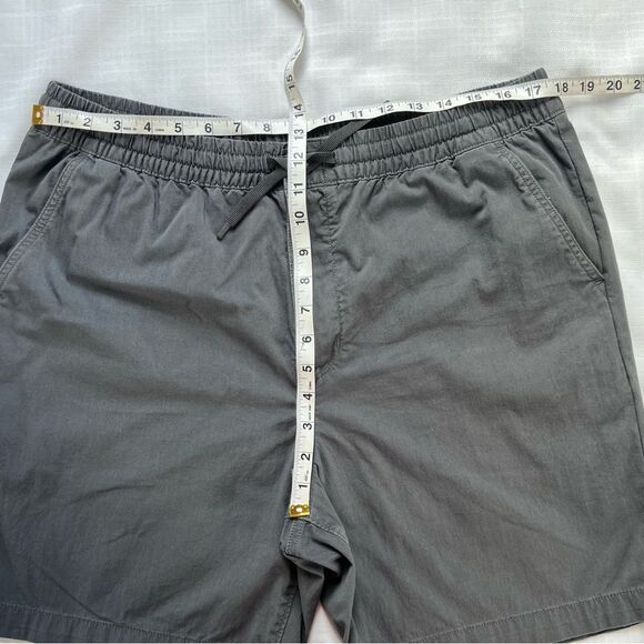 Patagonia Nomader Volley Forge Gray Elastic Waist Drawstring Shorts SZ L - Picture 6 of 11
